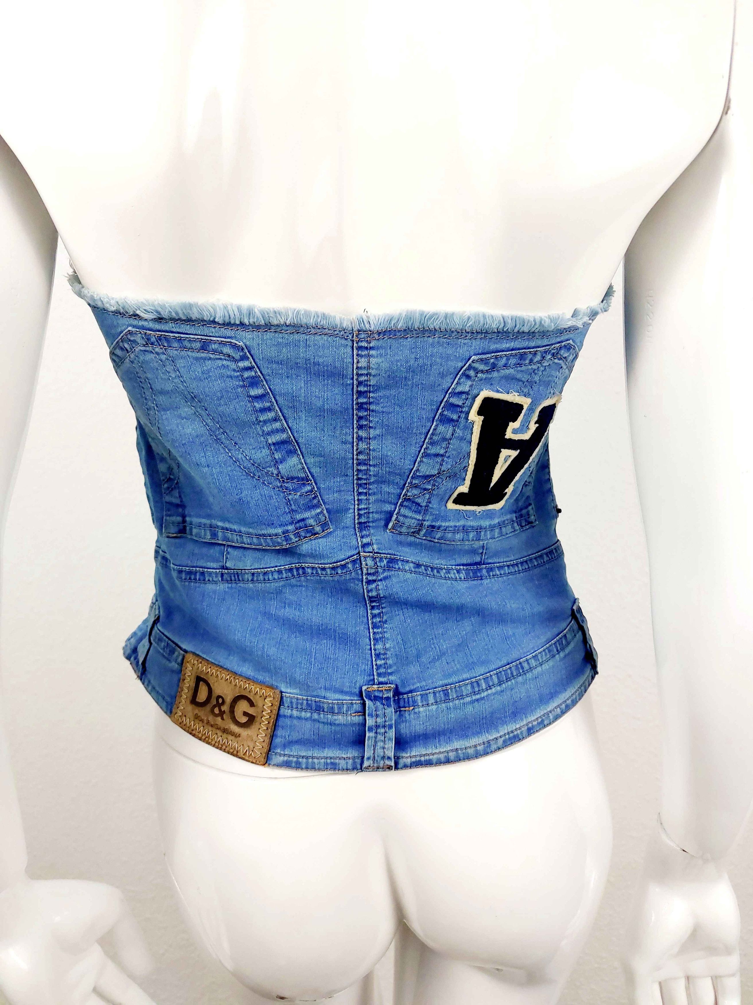 Dolce & Gabbana Dolce Gabbana D&G Patch Patches Cheerleader Bustier Top Size M / US 6-8 / IT 42-44 - 14 Thumbnail