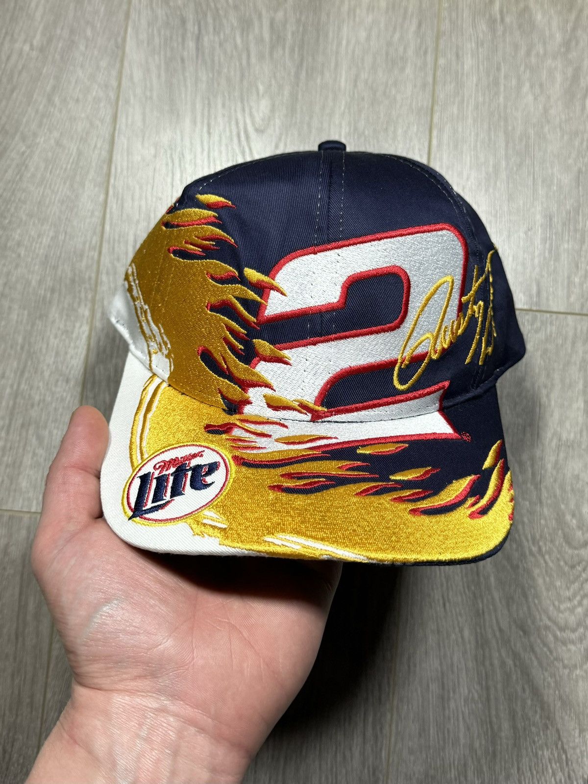 Chase Authentics × Vintage Vintage Rusty Wallace Flaming Miller Lite Nascar Snapback Size ONE SIZE - 1 Thumbnail