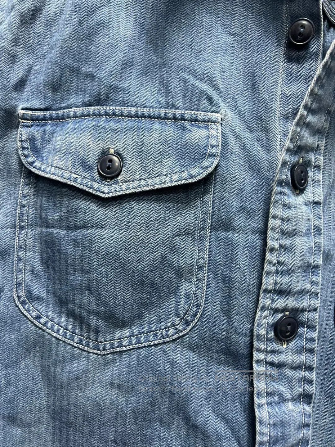 RRL Ralph Lauren RRL Denim Long Sleeve Shirt in Blue. Size US XS / EU 42 / 0 - 3 Thumbnail