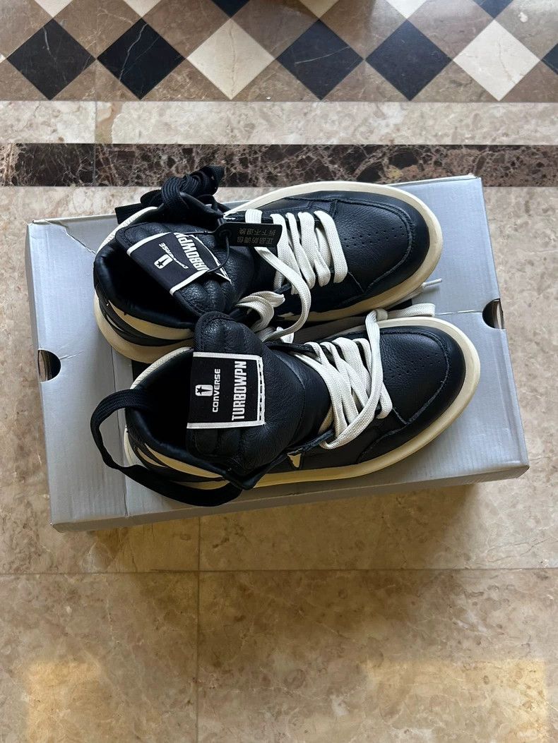 Rick Owens rick owens Trendy Mid-Top Retro Basketball Shoes Size US 7.5 / EU 40-41 - 2 Thumbnail
