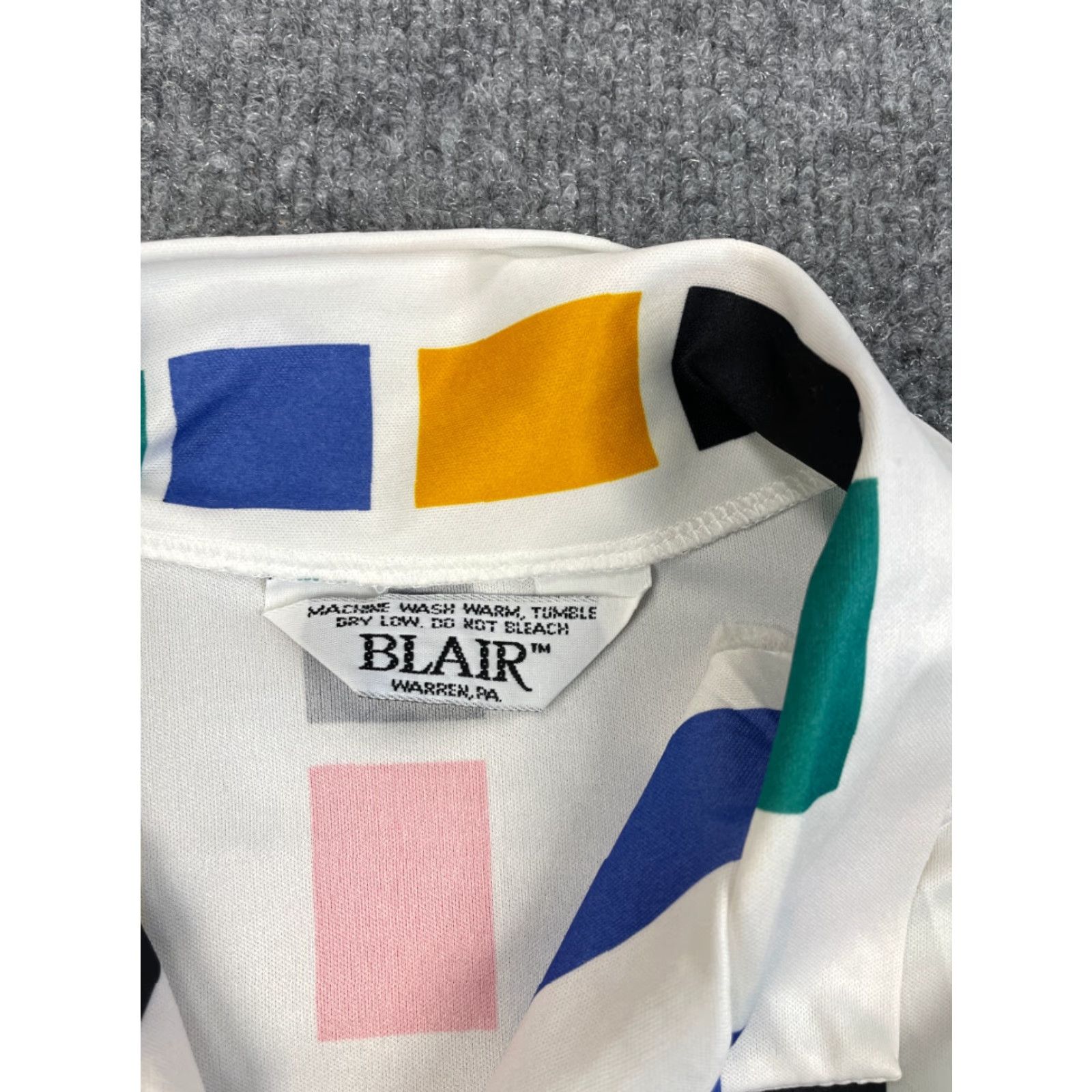 Blair VTG 90s Colorful Geometric Stripe Polo Shirt Women's Large Lightweight Retro Size L / US 10 / IT 46 - 4 Thumbnail