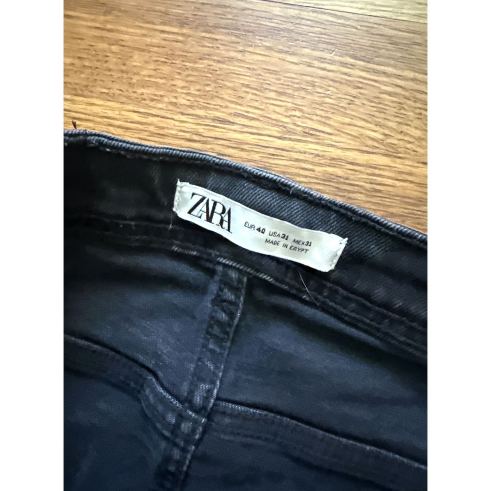 Zara VINTAGE Zara Jeans Men’s 31x32 Black Distressed Skinny Denim Paint Splatters C25 Size US 31 - 5 Thumbnail
