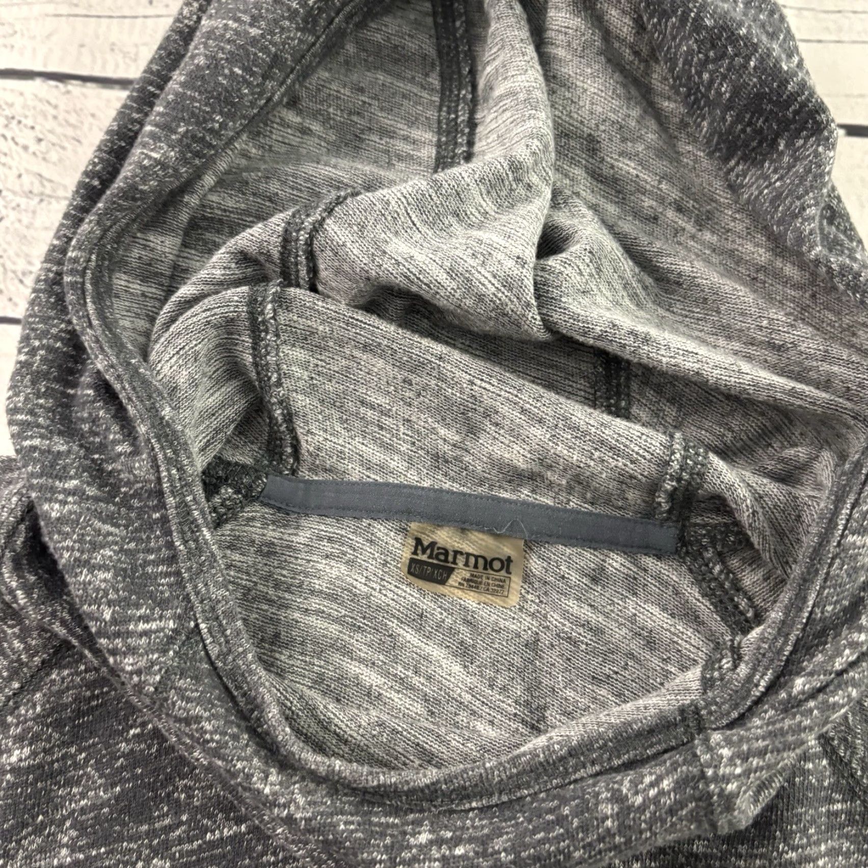 Marmot Marmot Hoodie Mens/Unisex XS Gray Cotton Poly Lightweight Pullover Sweatshirt - Activewear, Pullover, Lightweight, Gray, XS Size XS / US 0-2 / IT 36-38 - 5 Thumbnail