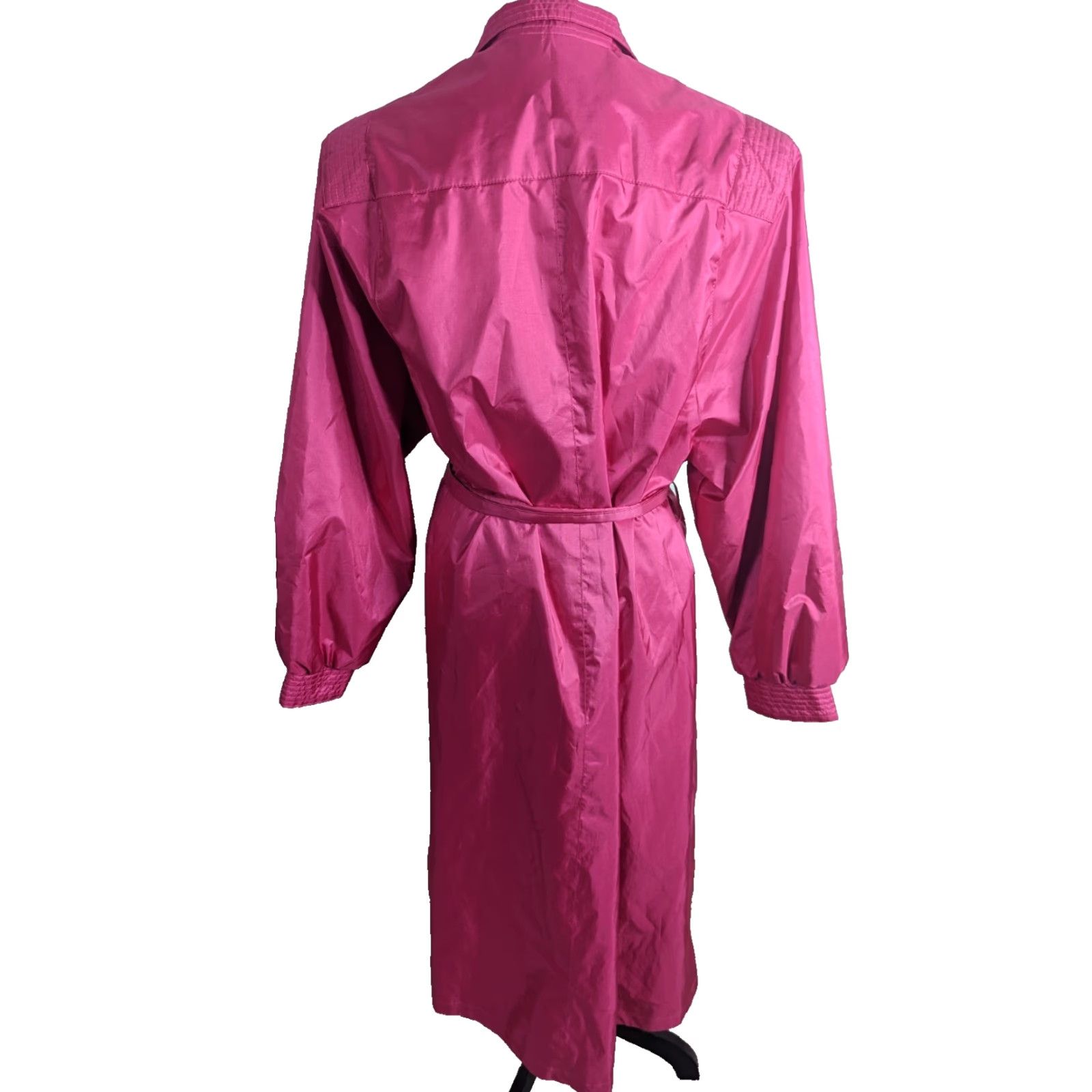 Vintage VINTAGE Hot Pink Softshell Rain Trench Coat Jacket Womens Size 10 Medium Size M / US 6-8 / IT 42-44 - 3 Thumbnail