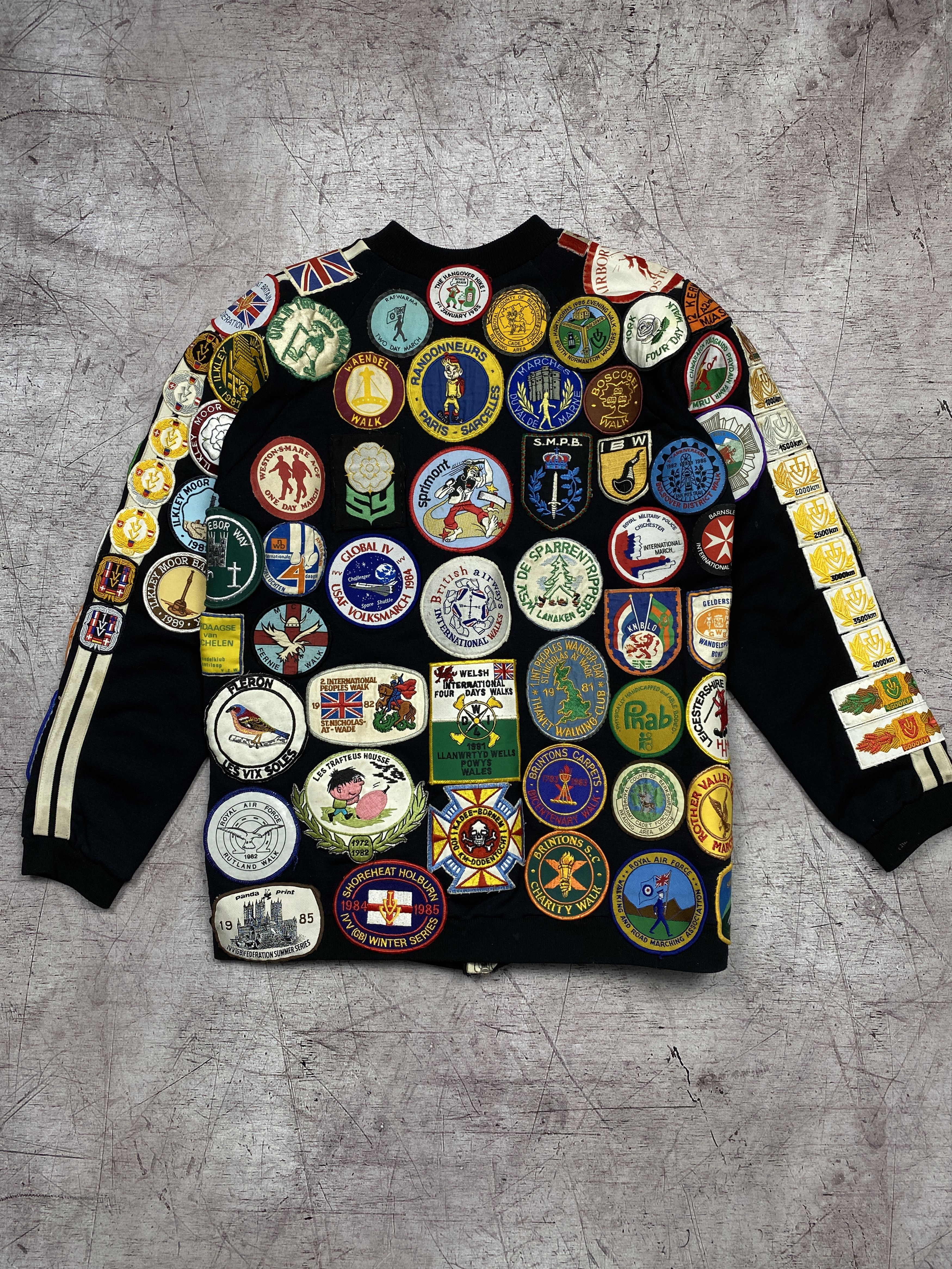 Vintage Vintage 1980’s Patch Covered Mens Bomber Jacket Size US L / EU 52-54 / 3 - 11 Thumbnail