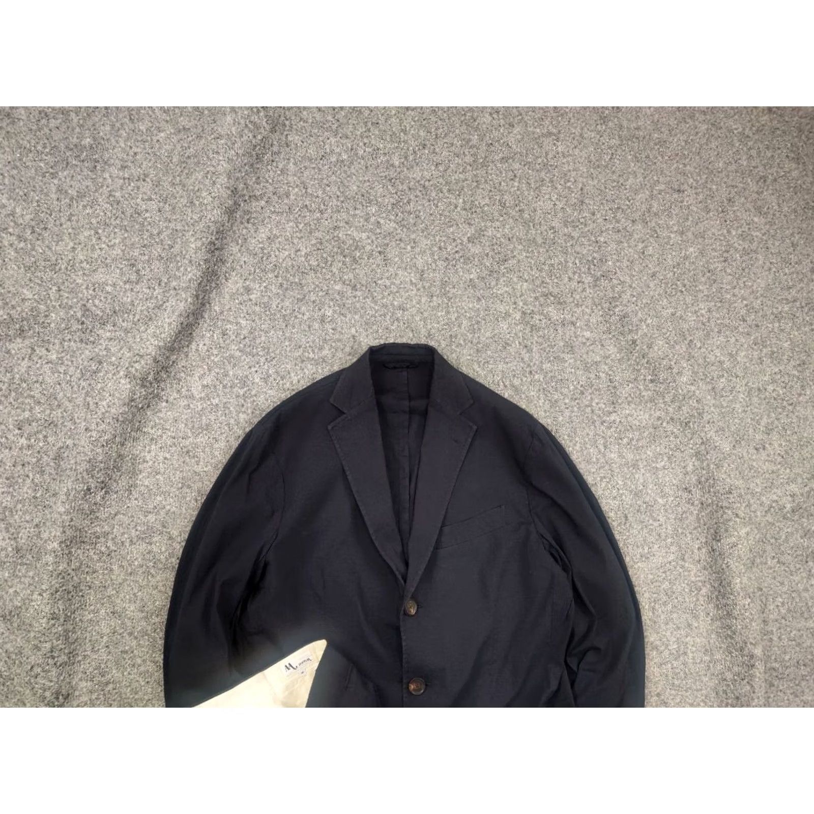 Doppiaa Doppiaa Italy Design navy color AAbibo Mens Casual Suit 3 button Blazer Pants Size 48R - 2 Thumbnail