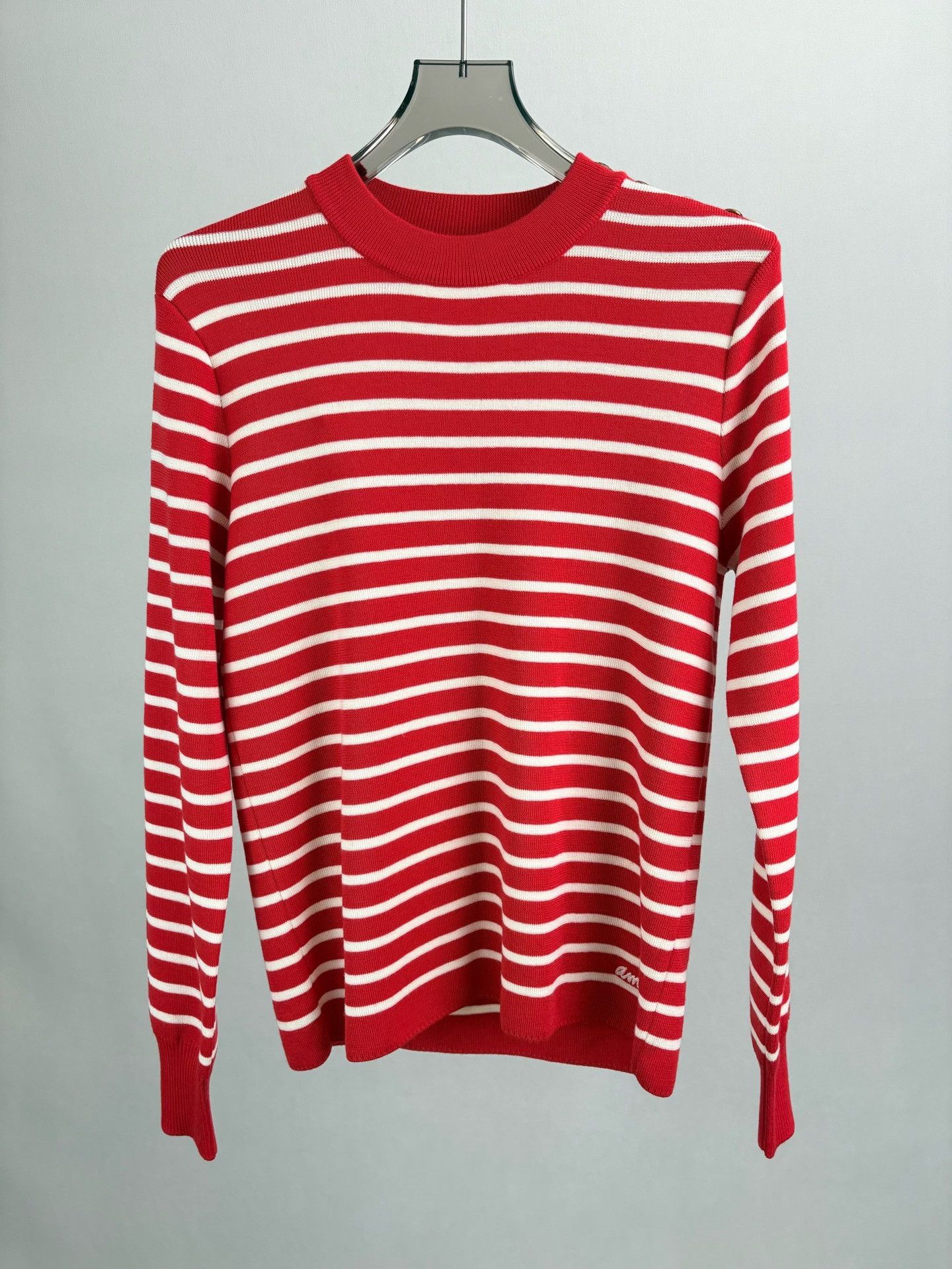 AMI AMI Striped Wool Knit Sweater Size US M / EU 48-50 / 2 - 1 Thumbnail