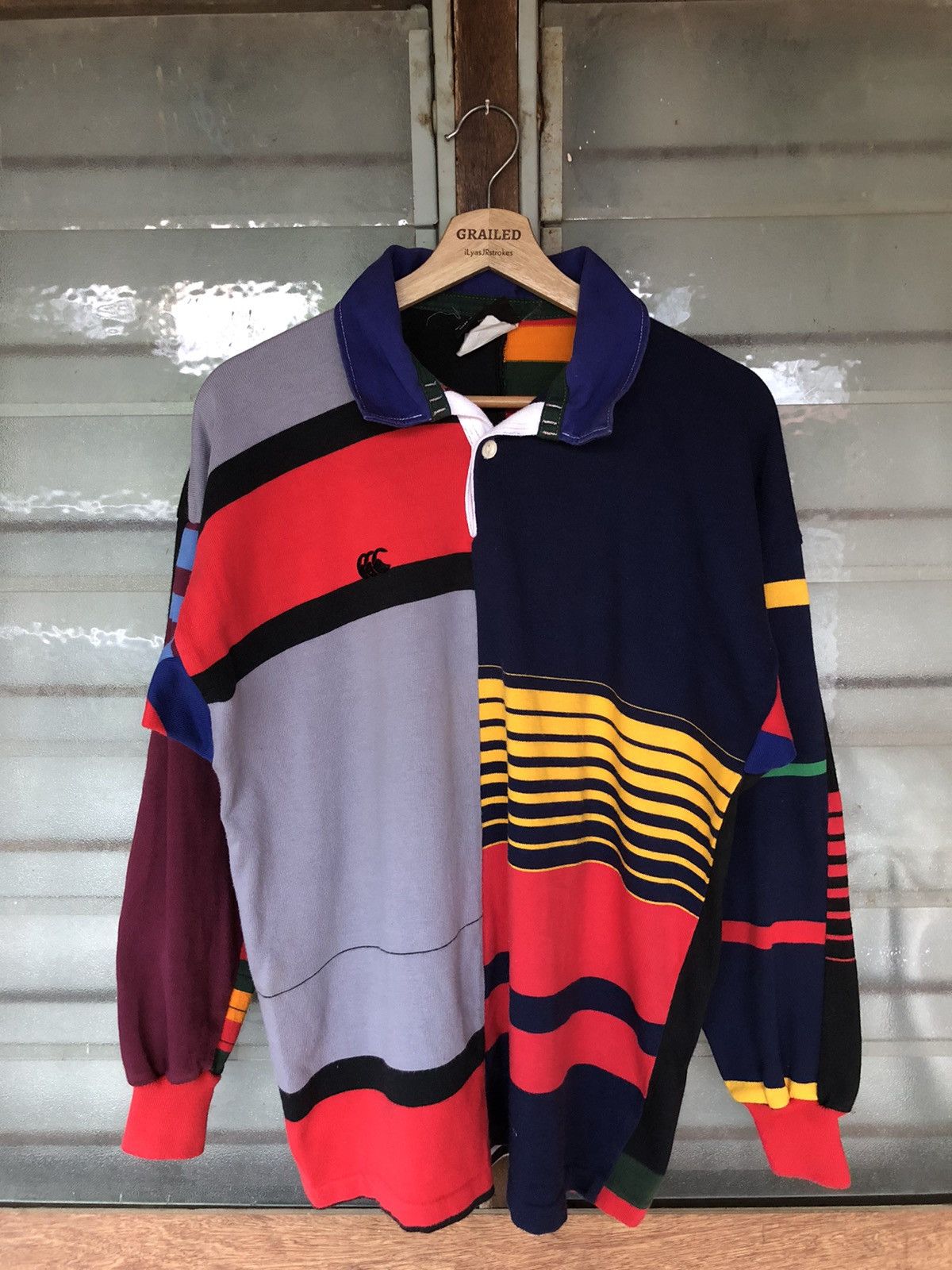 Canterbury of New Zealand Vintage Canterbury Rugby Ugly Colour Long Sleeve Size US L / EU 52-54 / 3 - 5 Thumbnail