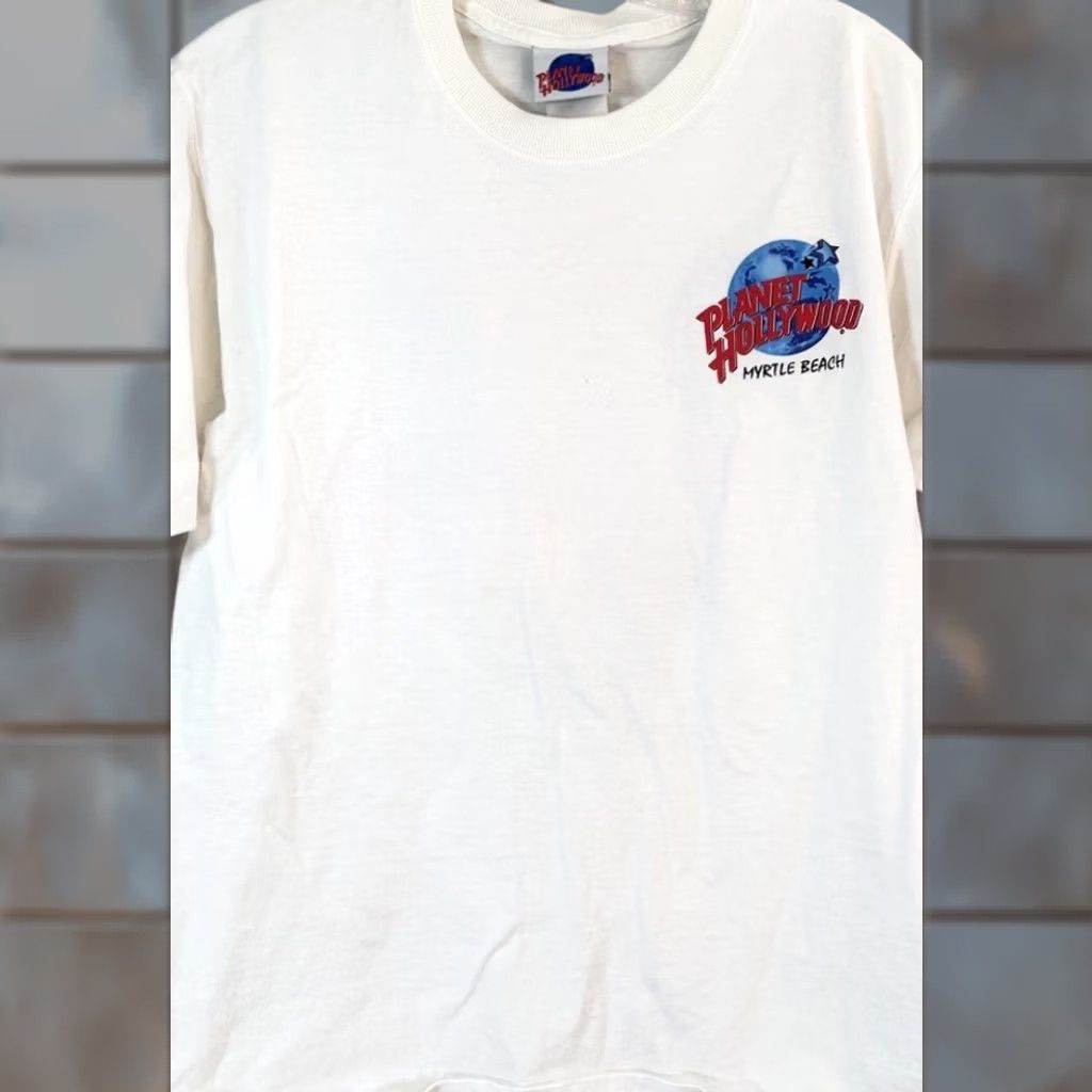 Planet Hollywood VINTAGE Planet Hollywood Myrtle Beach T-Shirt Mens Medium White 90s Shirt Size US M / EU 48-50 / 2 - 1 Thumbnail