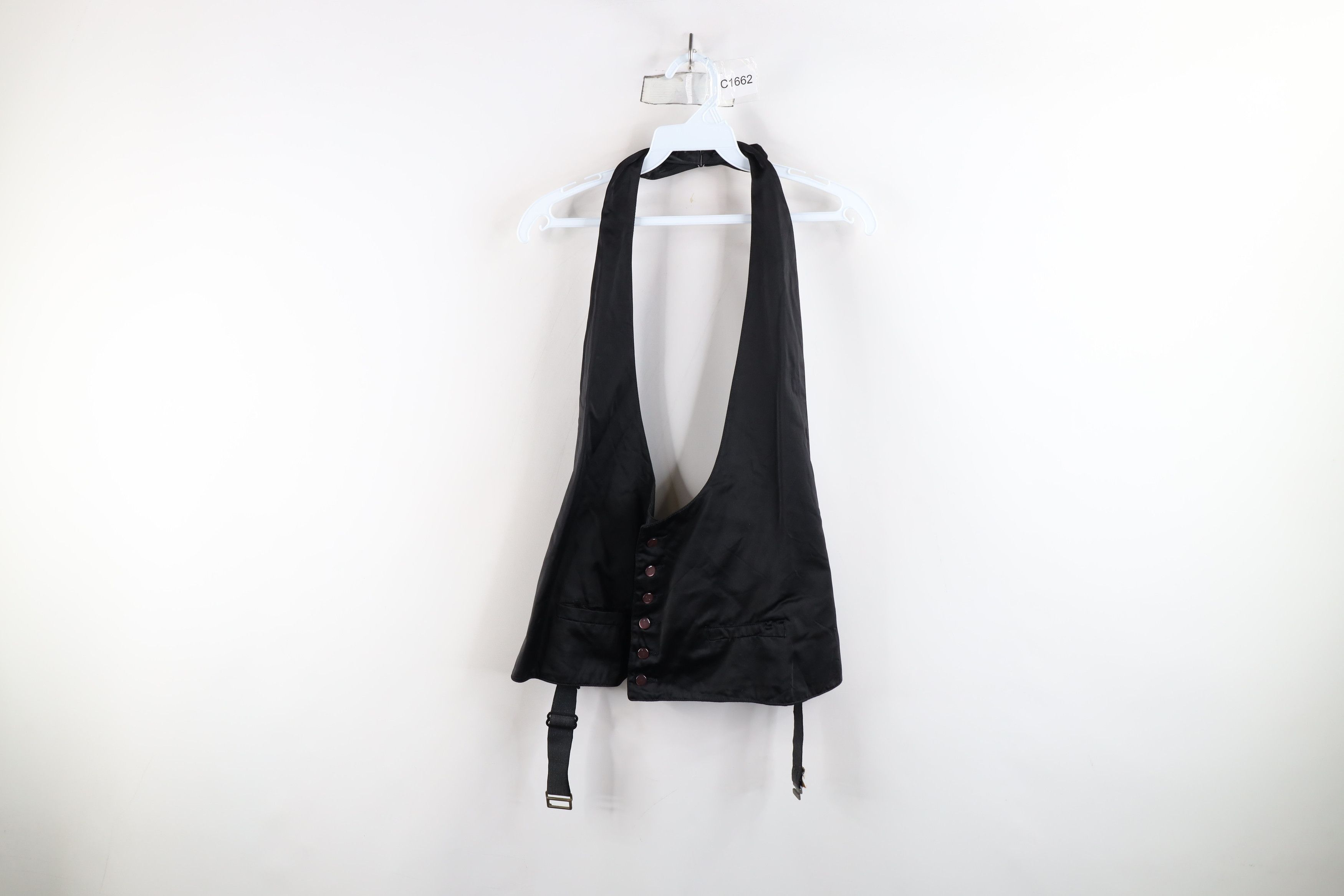Vintage Vintage 60s 70s Rockabilly Silk Tuxedo Suit Vest Black USA Size US L / EU 52-54 / 3 - 1 Thumbnail