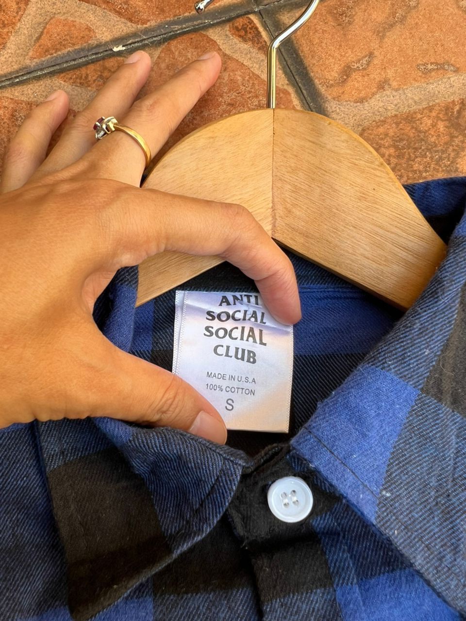 Anti Social Social Club Anti social social Club blue checker plaid Blue Colour Size US S / EU 44-46 / 1 - 9 Thumbnail