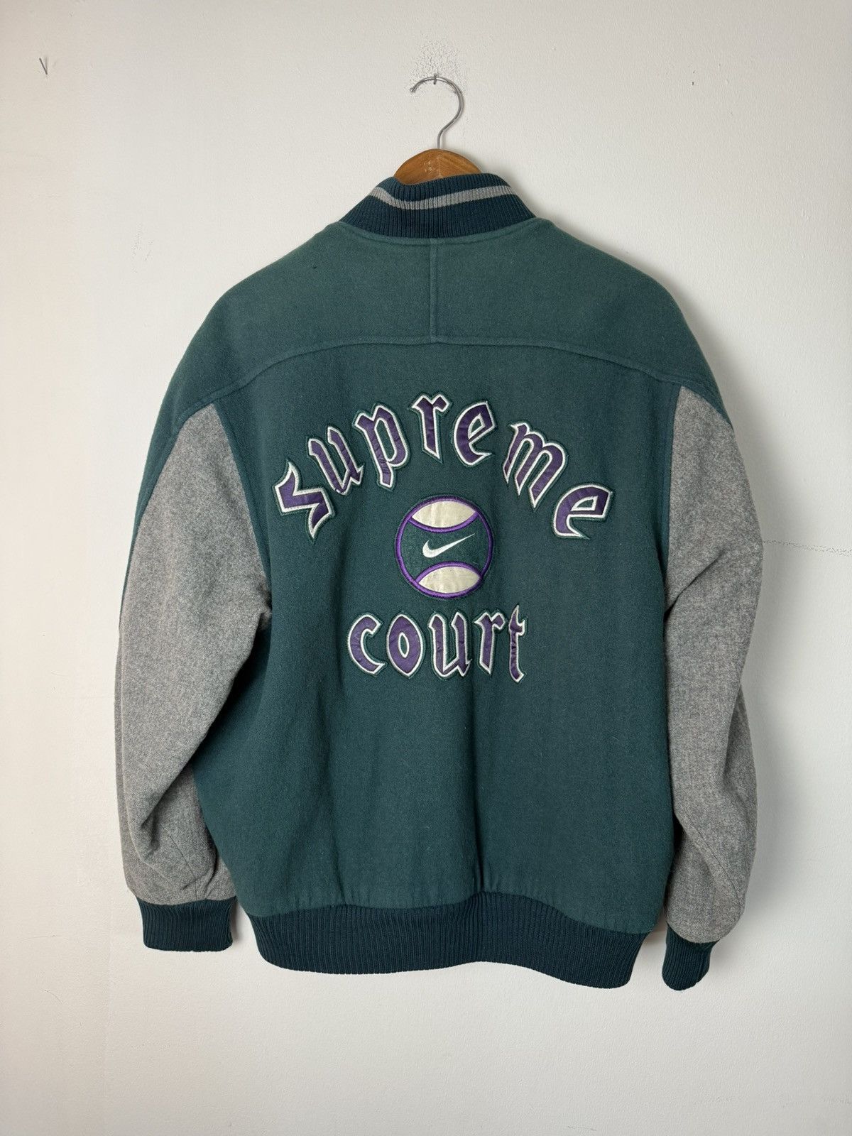 Nike Vintage Nike Supreme Court Varsity Jacket Size US L / EU 52-54 / 3 - 2 Thumbnail