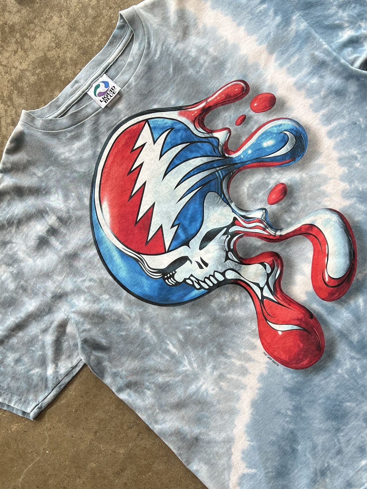 Band Tees Vintage 2000 Y2K Liquid Blue Grateful Dead Tie Dye Tee XL Size US XL / EU 56 / 4 - 1 Thumbnail