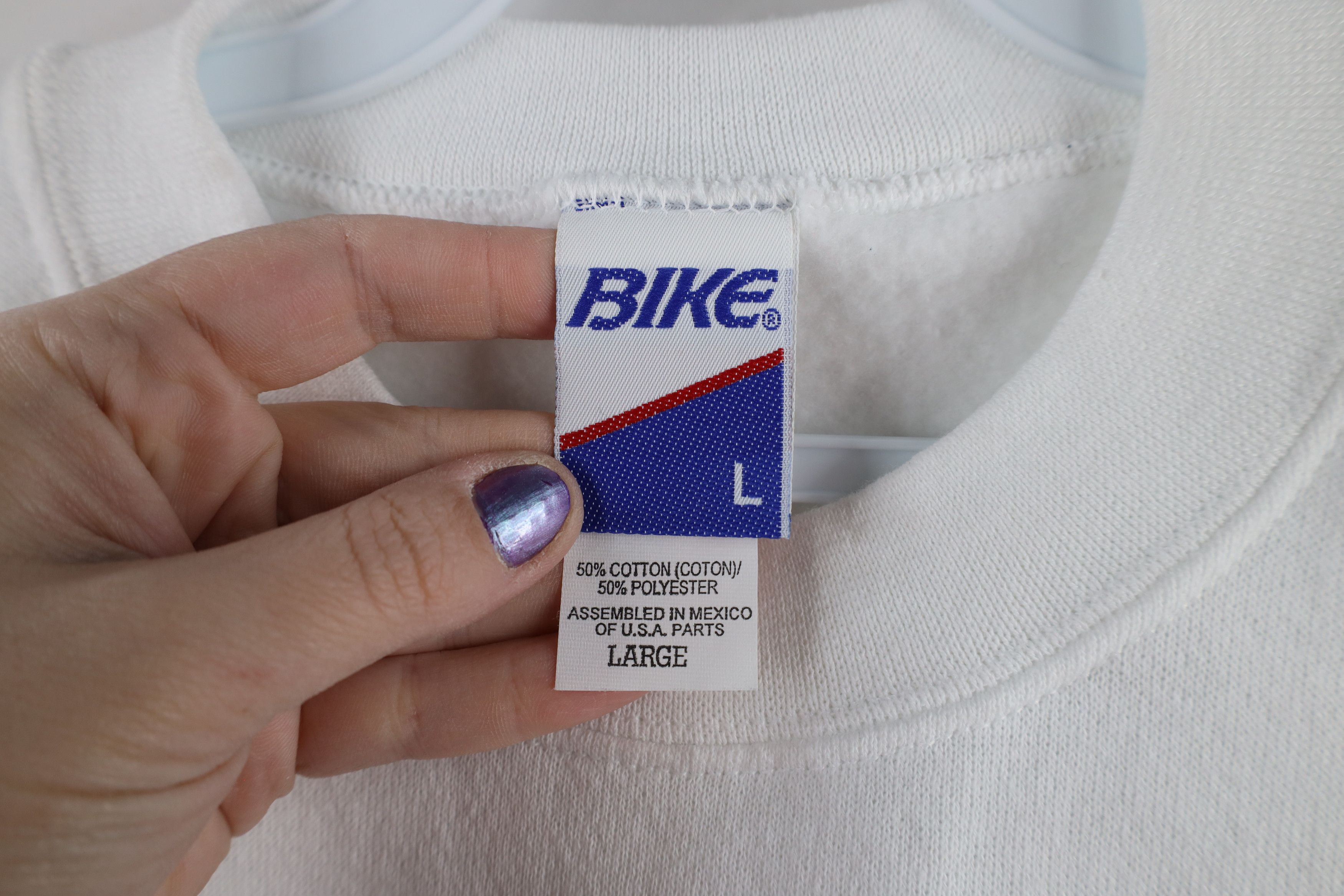 Vintage Vintage 90s Streetwear Large Blank Crewneck Sweatshirt White Size US L / EU 52-54 / 3 - 4 Thumbnail