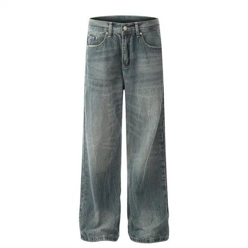 Japanese Brand × Jean American retro wide-leg versatile washed distressed jeans Size US 34 / EU 50 - 1 Thumbnail