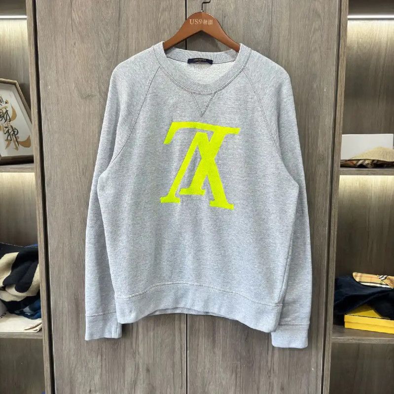 Louis Vuitton Louis Vuitton Gray Leather Sweatshirt for Men 0089 Size US L / EU 52-54 / 3 - 1 Thumbnail