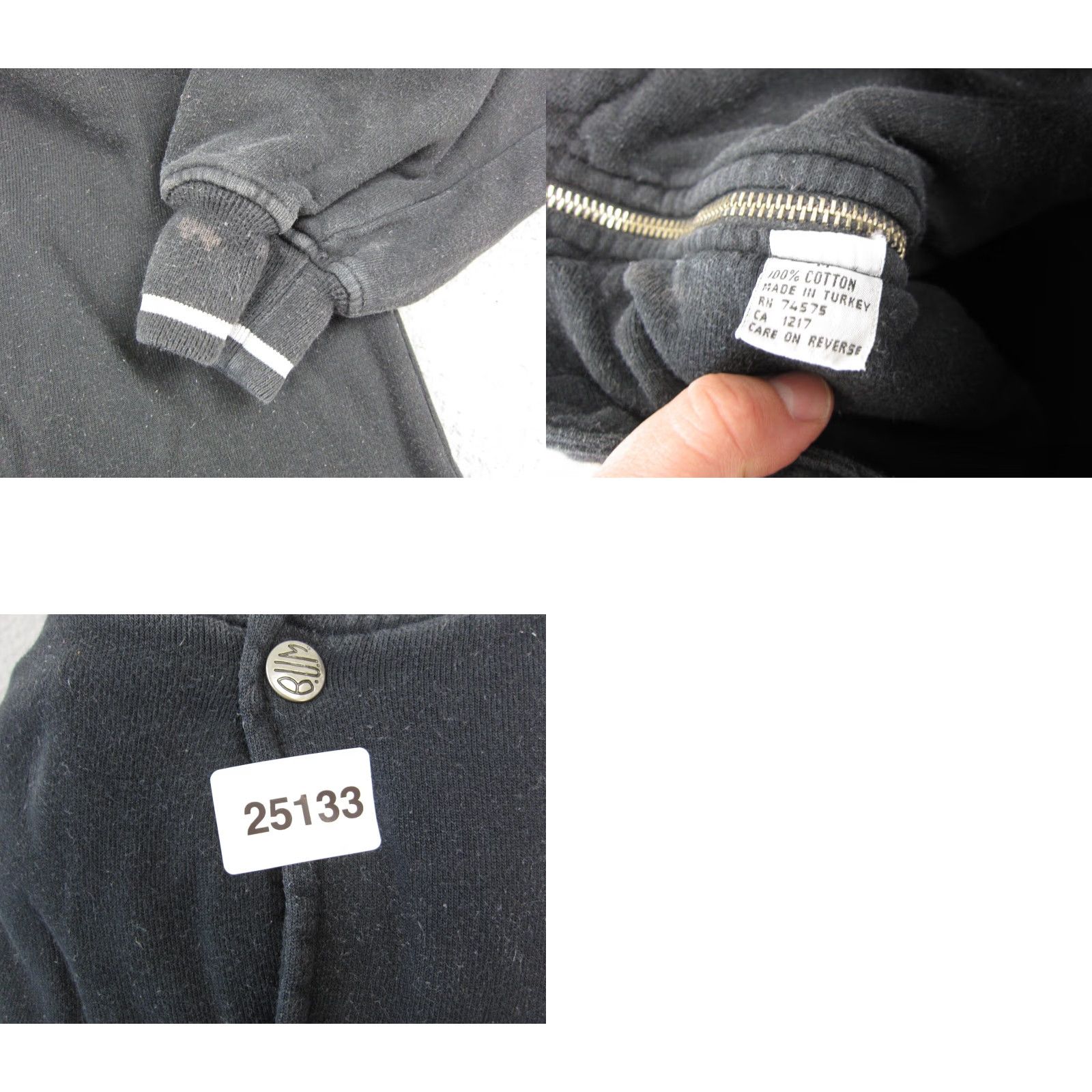 Equipment VINTAGE BUM EQUIPMENT Hoodie Women M Black Button Up Sweatshirt 90s Cardigan Ladies Knit Pullover College Outdoor Size M / US 6-8 / IT 42-44 - 10 Thumbnail