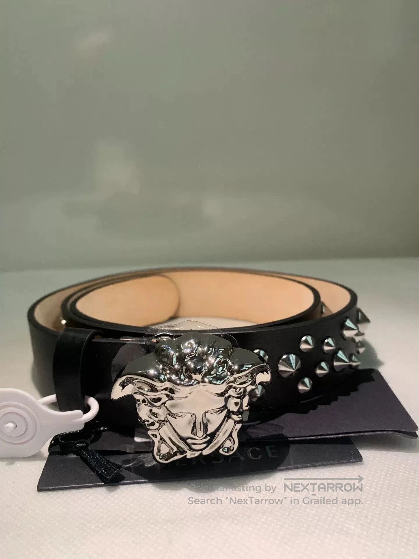 Versace Versace Unisex Belt Medusa Logo Rivet. Size ONE SIZE - 1 Thumbnail