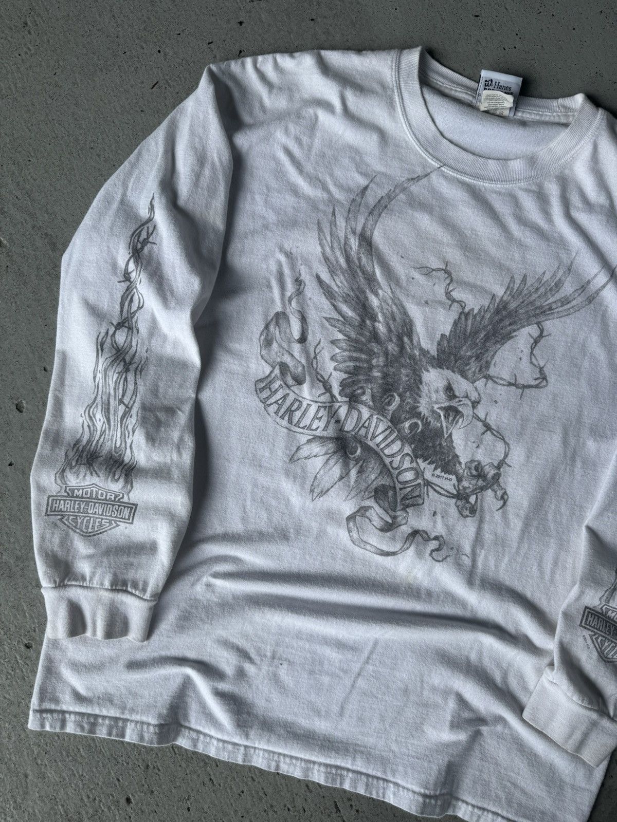 Harley Davidson Y2K Flame Eagle Harley Longsleeve Size US L / EU 52-54 / 3 - 2 Thumbnail
