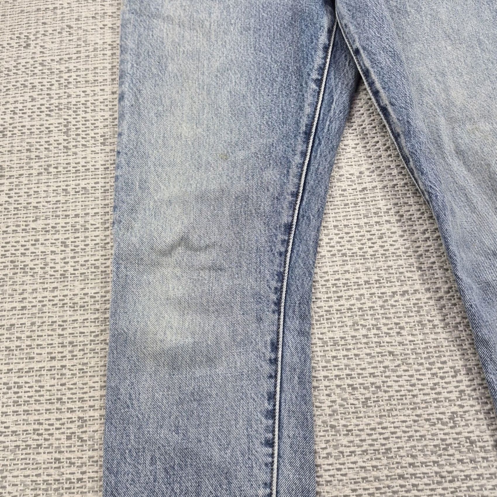 Levi's Levi's 501 S Jeans Mens 25x28 White Oak Cone Distressed Denim Button Fly Skinny 5-Pocket Blue Vintage USA Mens Size US 26 / EU 42 - 6 Thumbnail