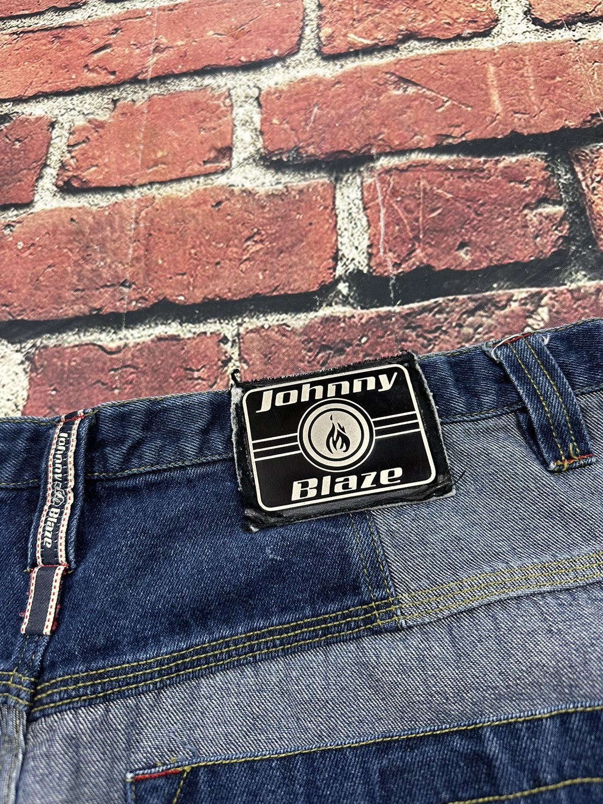 Vintage Vintage Johnny Blaze Denim Shorts Jorts Baggy Y2K Method Man Size US 38 / EU 54 - 9 Thumbnail