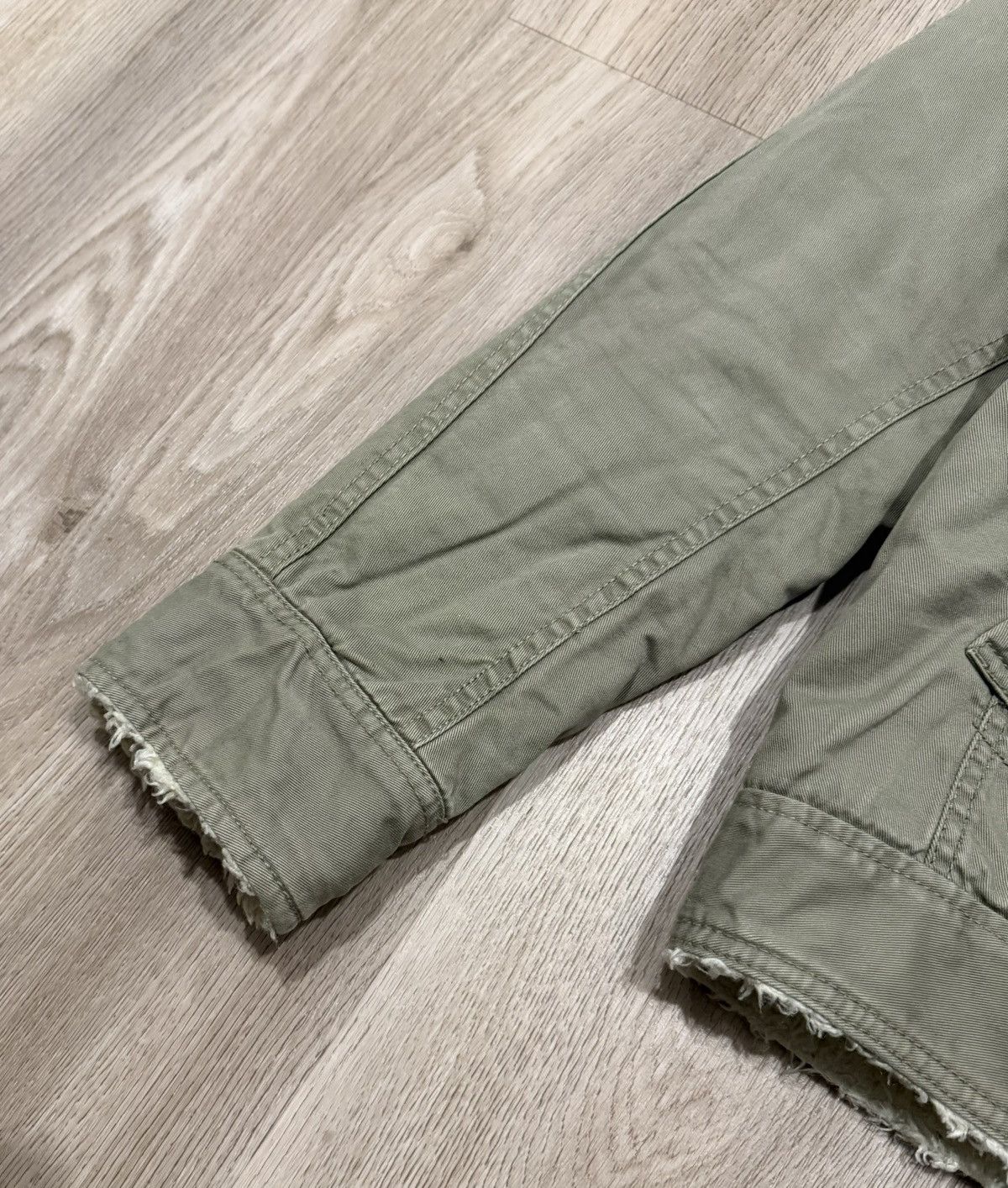Diesel Vintage Diesel Khaki Denim Jacket Avantgarde Sherpa Size US S / EU 44-46 / 1 - 2 Thumbnail