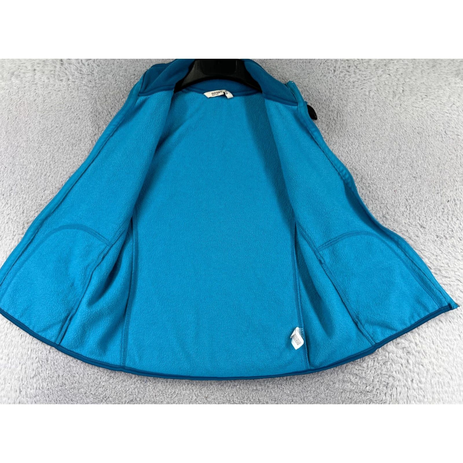 Old Navy VINTAGE Old Navy Vest Womens Small Blue Full Zip Polyester Fleece Full Zip Mock Neck Size S / US 4 / IT 40 - 5 Thumbnail