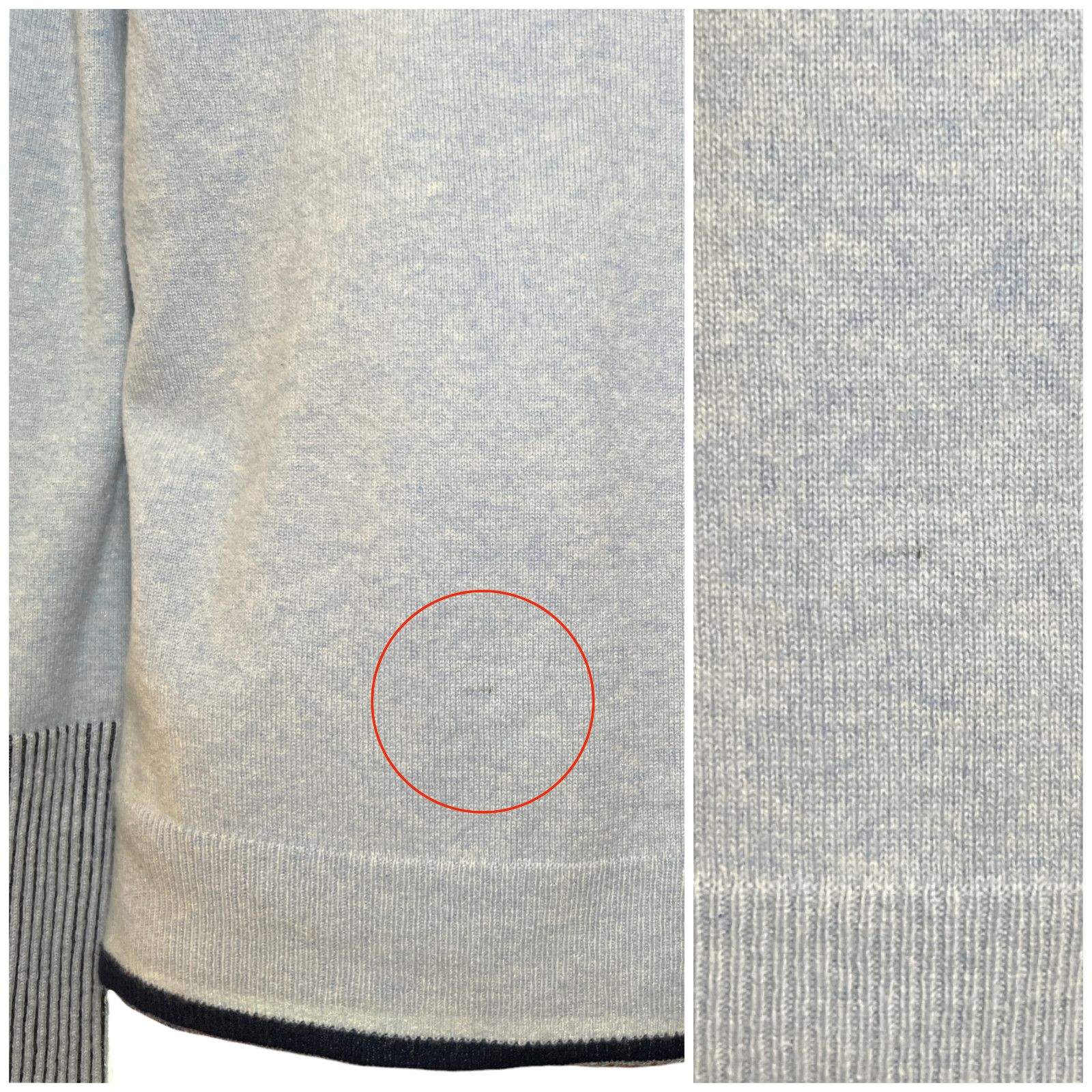 La Ligne La Ligne Cashmere Crew Sweater Small Blue Black Soft Size S / US 4 / IT 40 - 4 Thumbnail