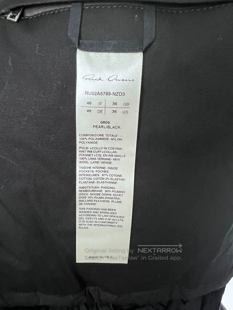 Rick Owens Rick Owens Classic color-matching goose down down jacket Size US S / EU 44-46 / 1 - 7 Thumbnail