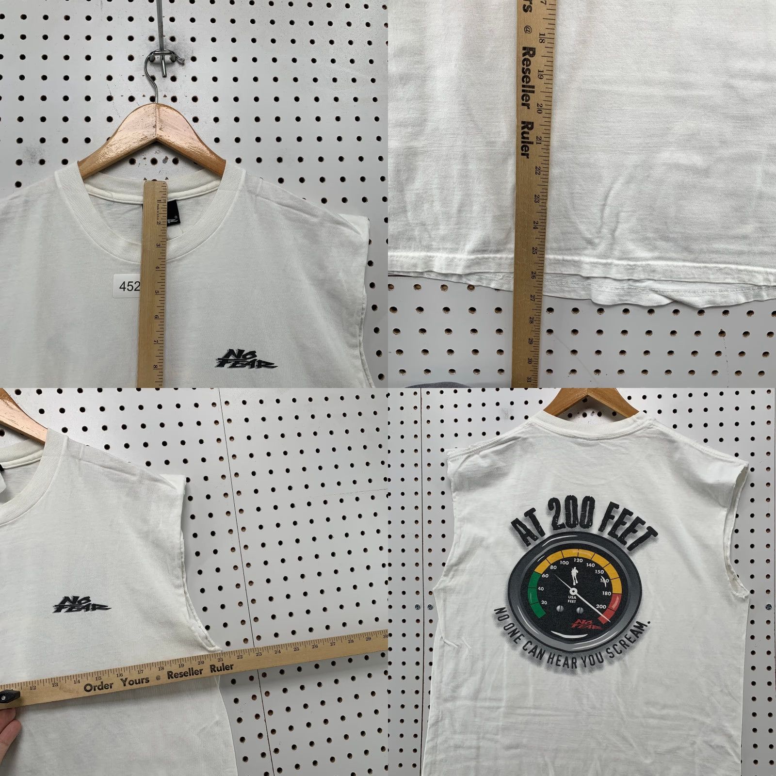 No Fear VINTAGE No Fear Shirt Mens M White Skydive Sleeveless Regular Cotton Size US M / EU 48-50 / 2 - 8 Thumbnail