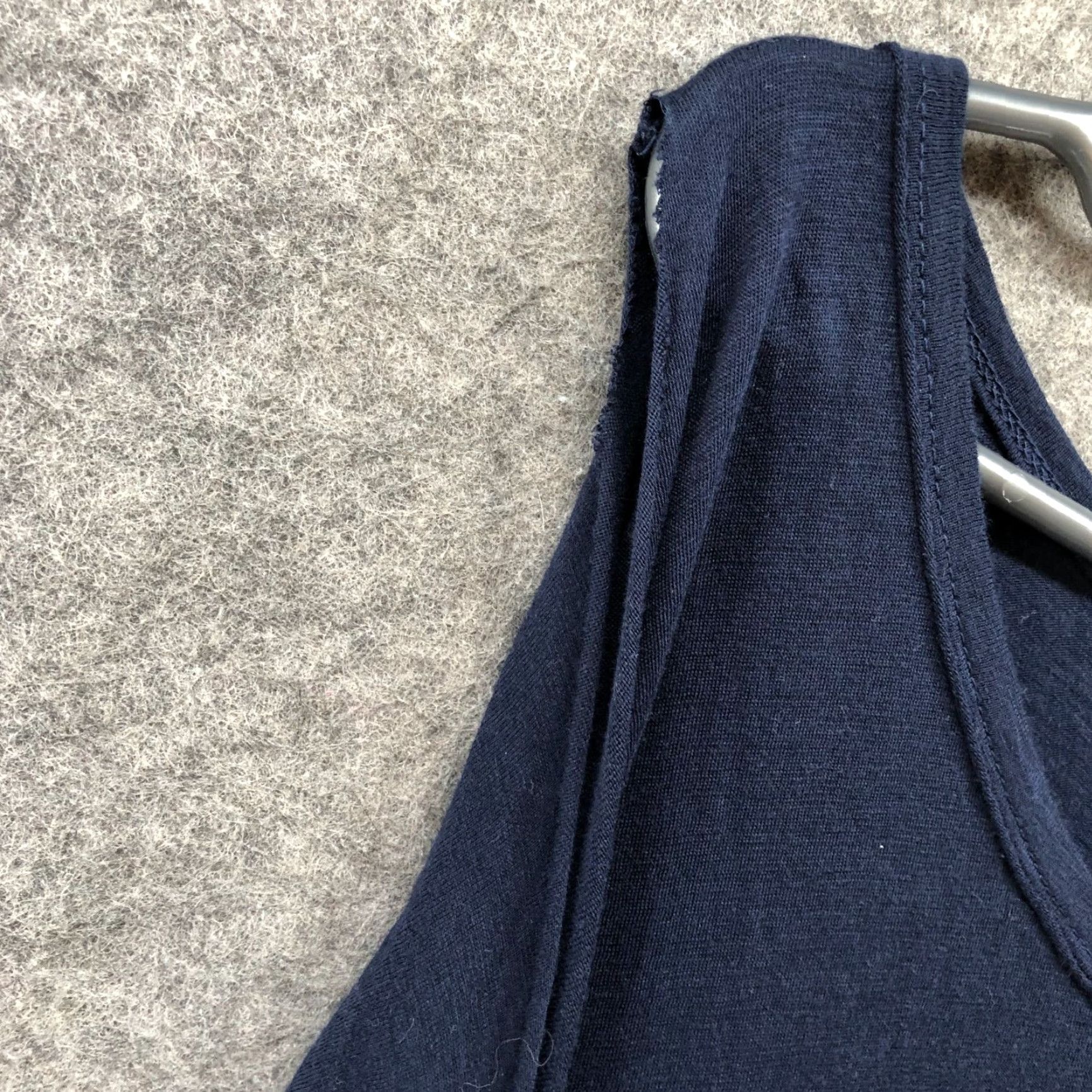 Michael Stars Michael Stars Cold Shoulder Long Sleeve T Shirt Womens One Size Navy Blue Modal Supima OS Knit Cotton Micromodal Size ONE SIZE - 6 Thumbnail