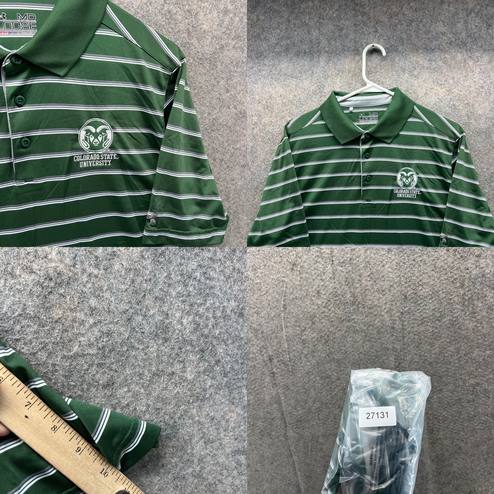 Under Armour Under Armour Polo Shirt Men Medium Green HeatGear Colorado State Rams Size US M / EU 48-50 / 2 - 8 Thumbnail