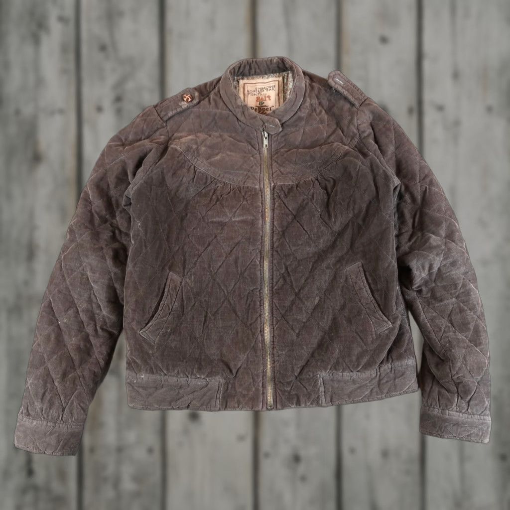 Vintage VINTAGE Salt & Pepper Brown Corduroy Bomber Jacket Women Medium M Quilted Casual Size M / US 6-8 / IT 42-44 - 1 Thumbnail