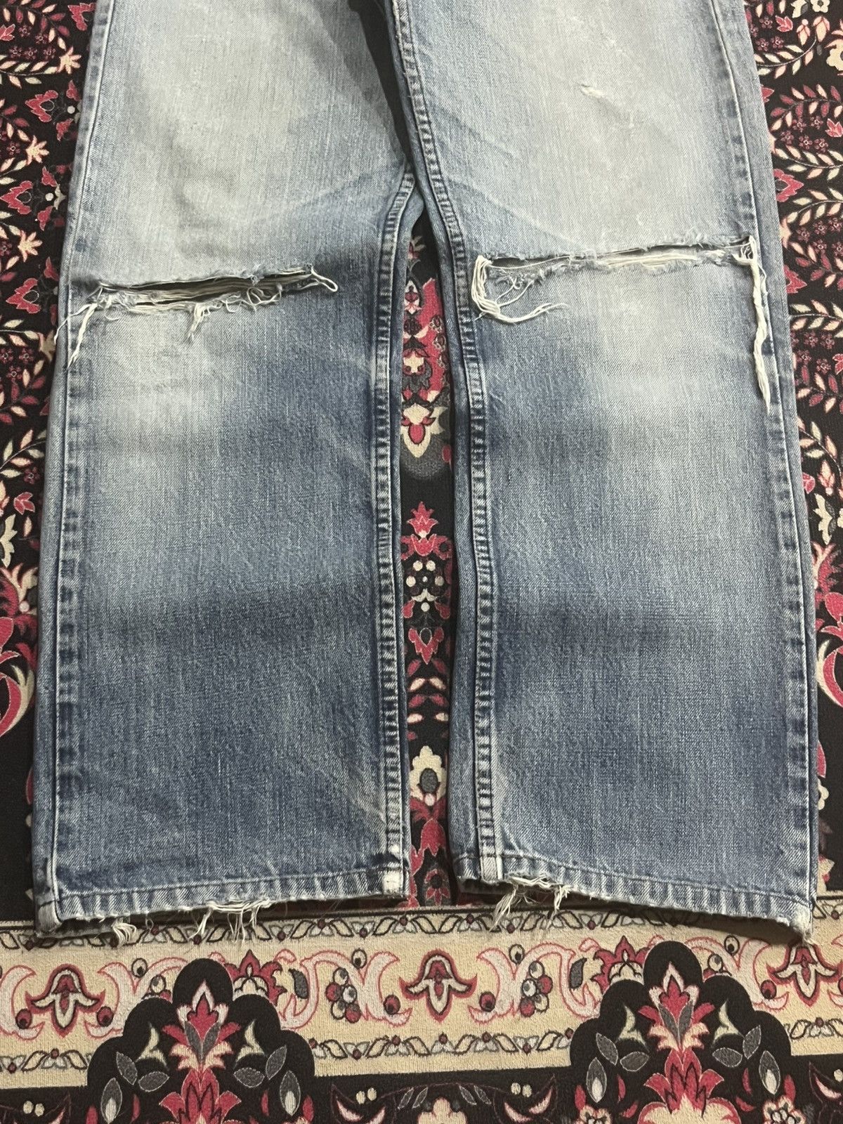 Levi's Vintage Y2K Levi’s 509 Blue Faded Washed Distressed Jeans Size US 32 / EU 48 - 9 Thumbnail