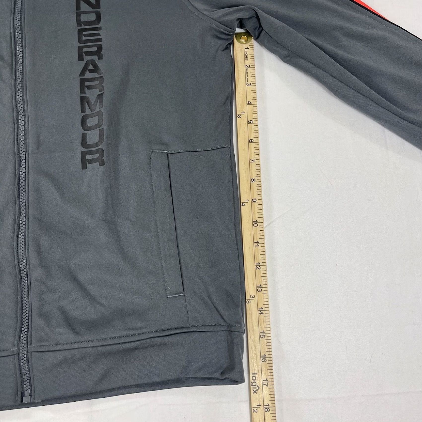 Under Armour Under Armour Unstoppable Track Jacket Mens M Gray Full Zip Pockets Logo 1345611 Size US M / EU 48-50 / 2 - 6 Thumbnail