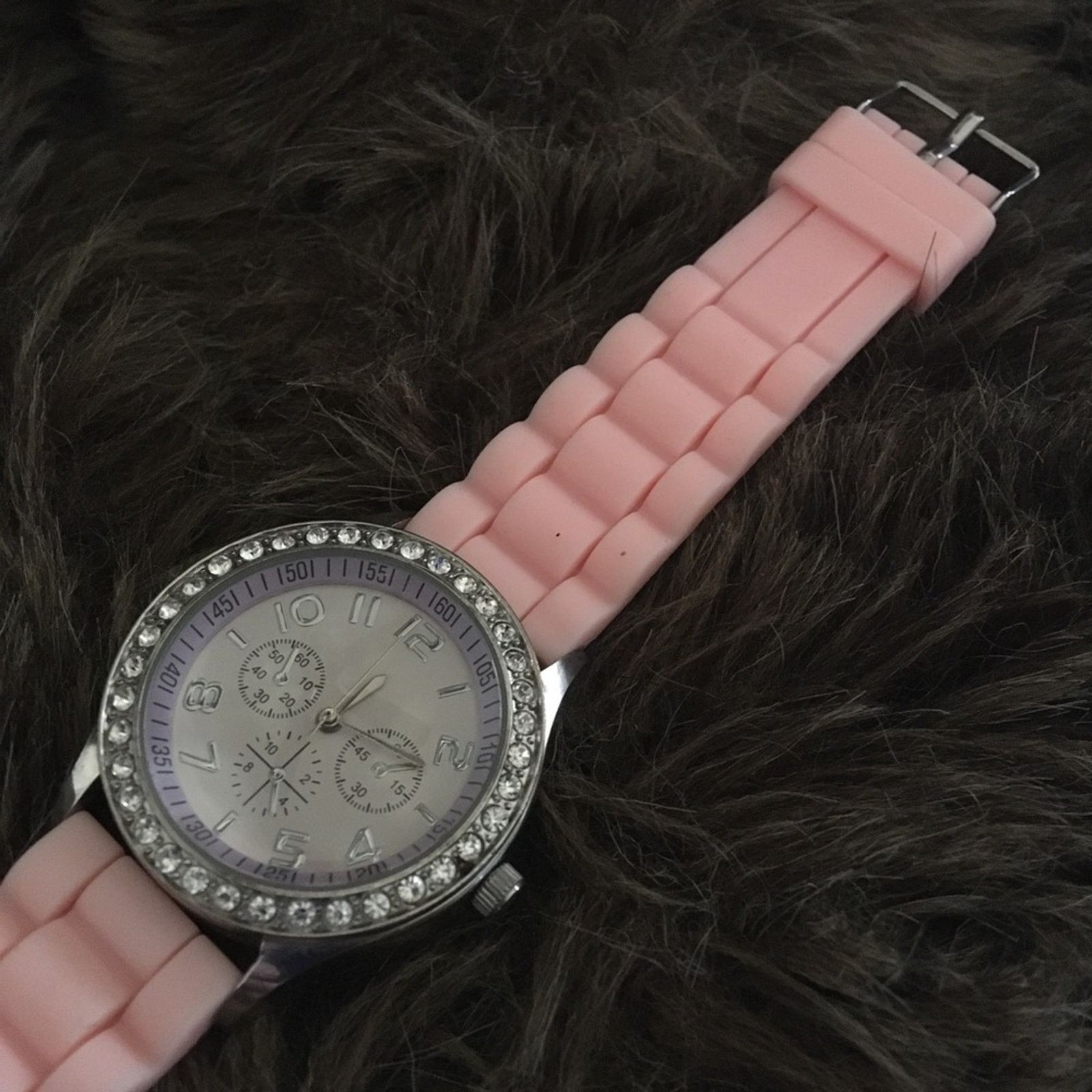 Jewelry Ladies Darice baby pink soft silicone band watch Size ONE SIZE - 7 Thumbnail