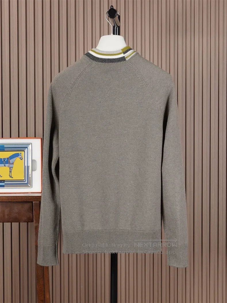 Hermes Hermes Men's 2025 Autumn and Winter Round Neck Zipper Cash Size US M / EU 48-50 / 2 - 2 Thumbnail
