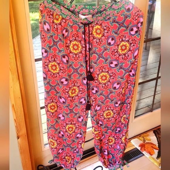 Anthropologie Anthropologie Joanie Boho Harem Colorful Sz. XS Pants Made i Size 27" / US 4 / IT 40 - 1 Thumbnail