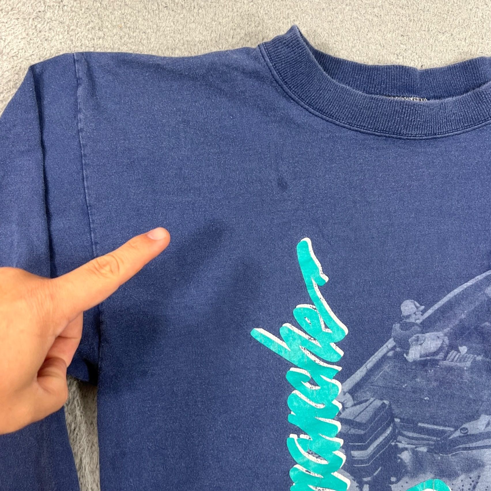 Vintage VINTAGE Ranger Boats Shirt Men M Blue Long Sleeve Crew Neck Logo Fishing Outdoor 1990s Geared for Sports Bass Fisherman Shirt Size US M / EU 48-50 / 2 - 3 Thumbnail
