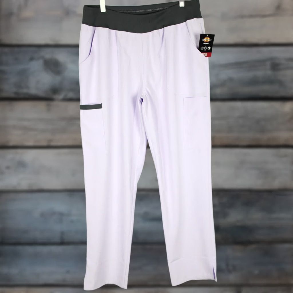 Dickies Dickies Women's Scrub Pants L x 30 Natural Rise Tapered Leg Pull On EDS Medical Purple Size 36" / US 14 / IT 50 - 1 Thumbnail