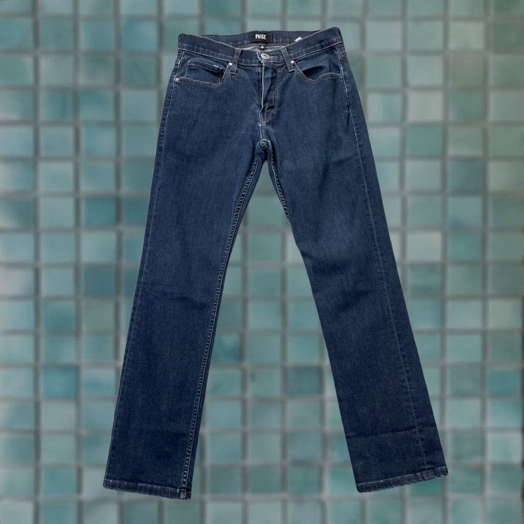Paige Paige Jeans Womens 28 Blue Federal Slim Fit Straight Leg Denim Stretch Cotton Jeans Slim Straight 5-Pocket Size 28" / US 6 / IT 42 - 1 Thumbnail