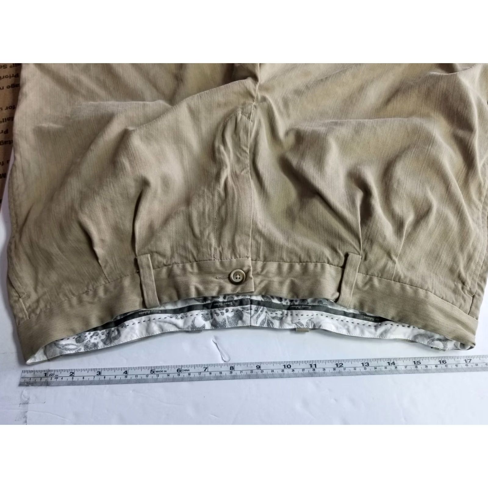 Tommy Bahama Tommy Bahama Pants Flat Front Chino Silk Blend Beige 36x32 Mens Casual Everyday Size US 36 / EU 52 - 3 Thumbnail
