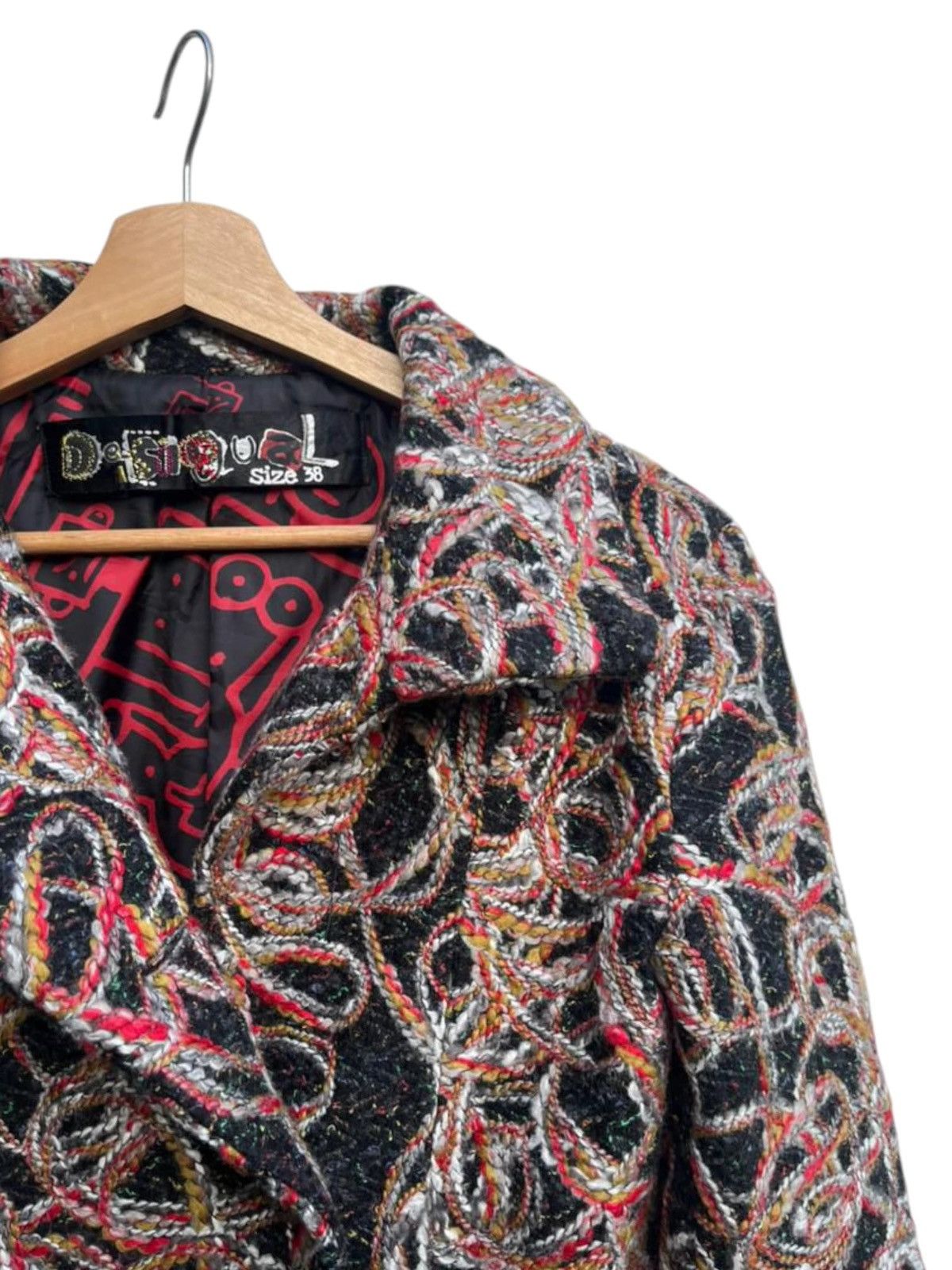 Desigual Desigual Twisted Boucle Fitted Coat Size 38 Size M / US 6-8 / IT 42-44 - 12 Thumbnail