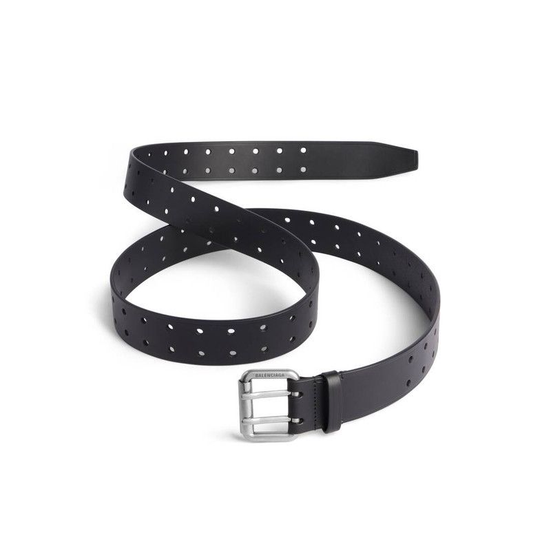 Balenciaga o1bcso1str0226 Size: 95 / Double Prong Chunky Belt In Black Size 38 - 2 Thumbnail