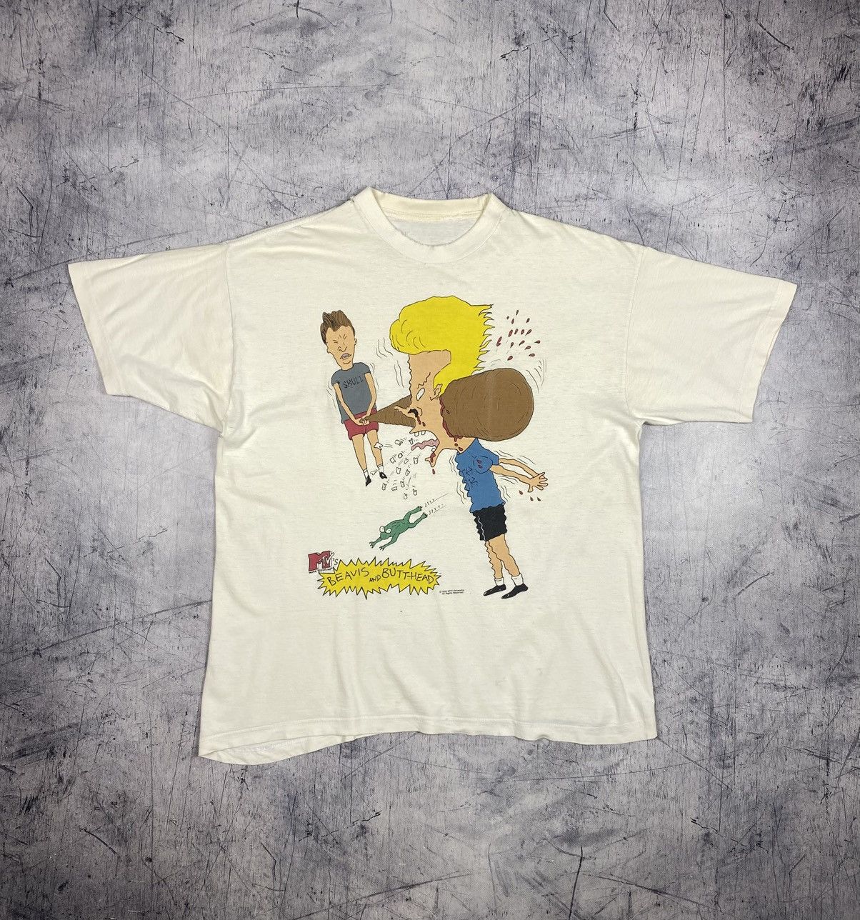 Mtv Vintage 1994 Beavis and Butt-Head Heavy Distressed Tee MTV Size US L / EU 52-54 / 3 - 2 Thumbnail