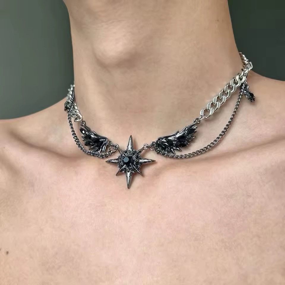 Jewelry Gothic Punk Streetwear Black Heart Necklace Chain Size ONE SIZE - 2 Thumbnail