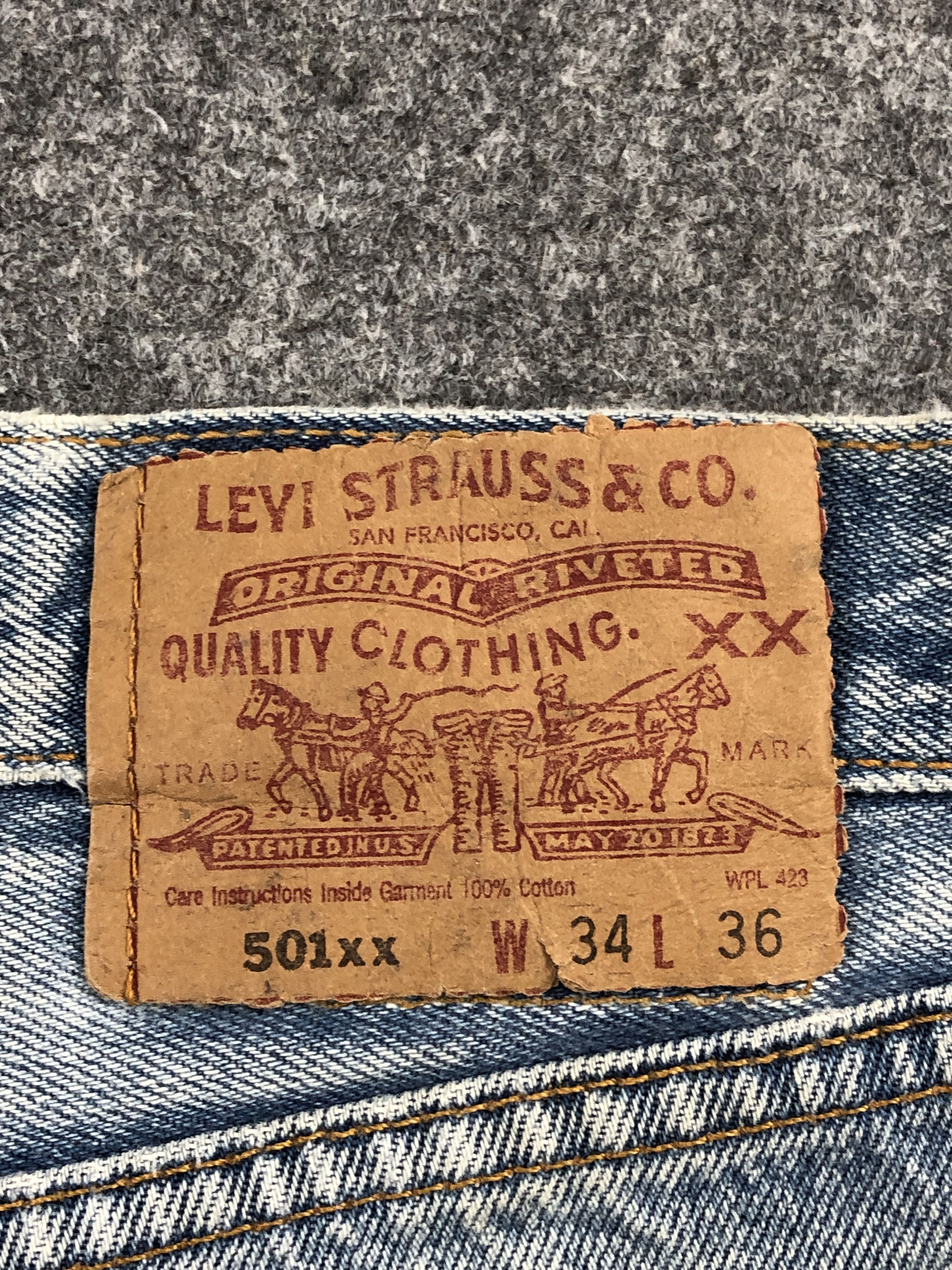 Levi's Vintage Distressed Levis 501 Cropped Jeans DP2416 Size US 32 / EU 48 - 4 Thumbnail