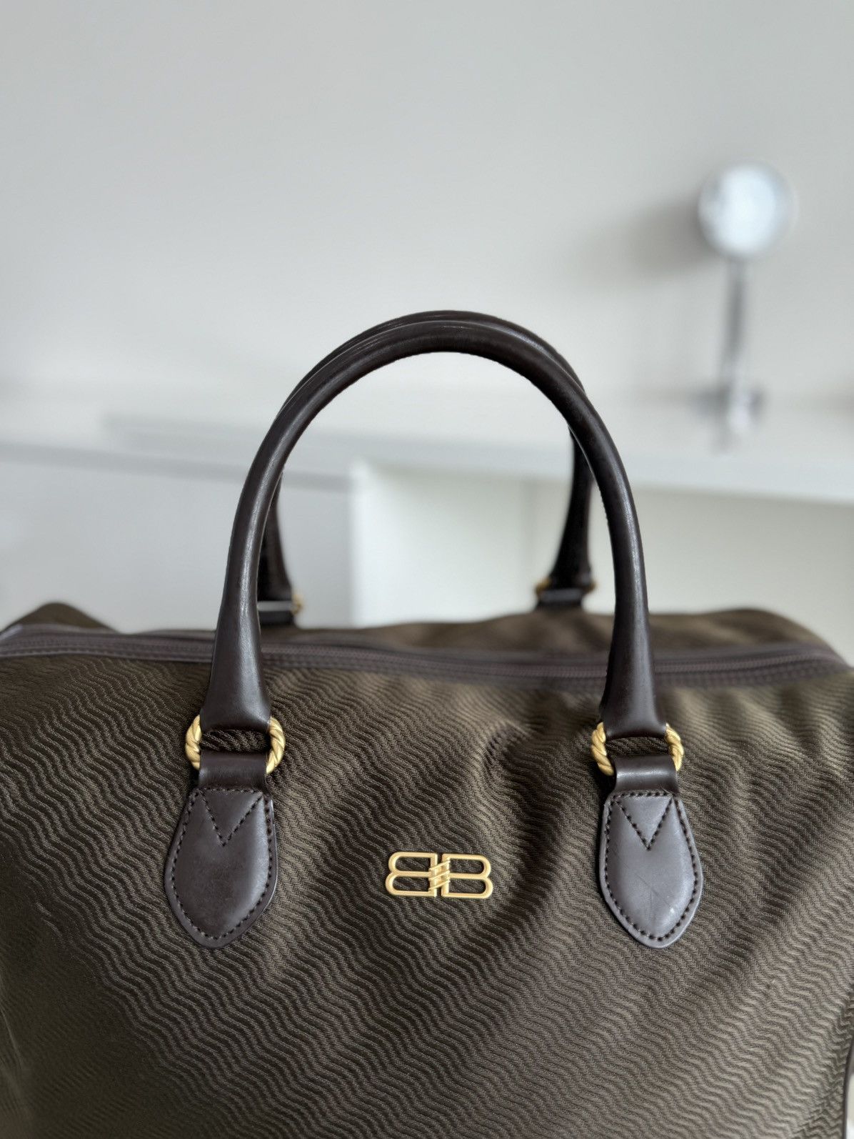 Balenciaga Vintage Balenciaga BB Logo Gold Boston Bag Size ONE SIZE - 3 Thumbnail