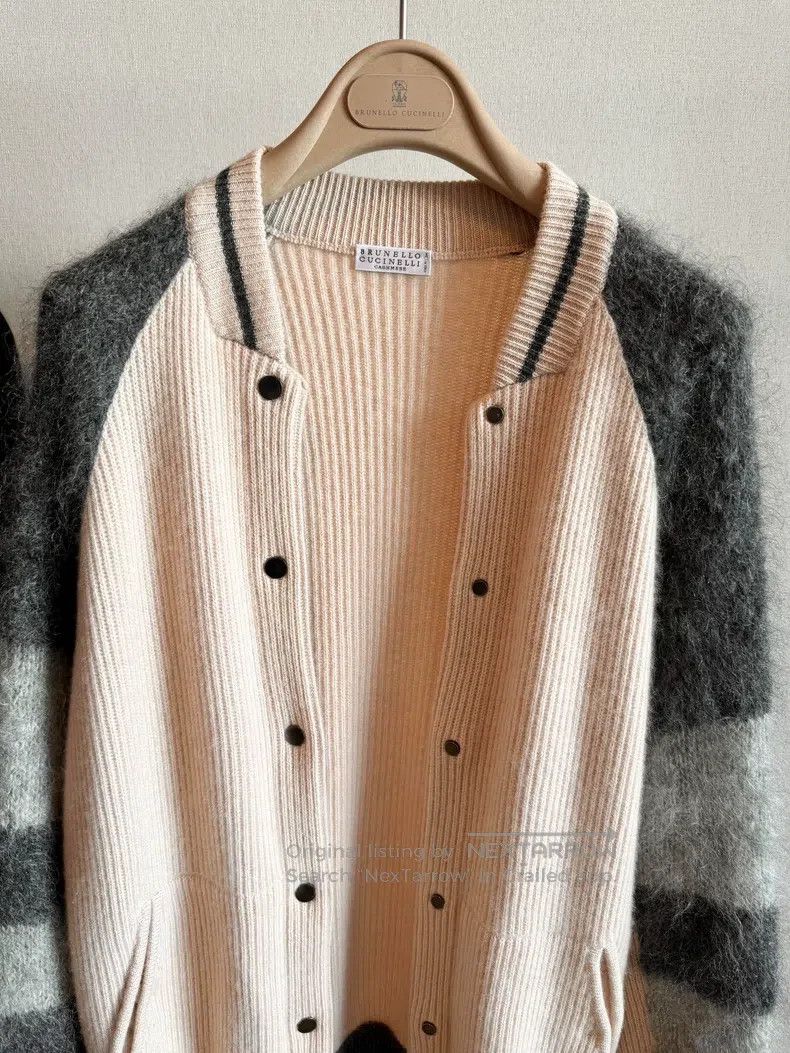 Brunello Cucinelli Brunello Cucinelli Mohair Cashmere Knit Casual Jacket Size L / US 10 / IT 46 - 2 Thumbnail