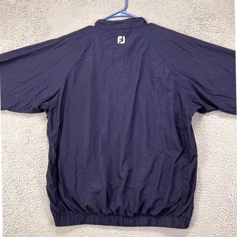 Footjoy FootJoy Windbreaker Jacket Mens Large Blue Nylon Pullover FJ Golf Hiking Lightweight Easy Care Outdoor Sports Jacket Mens Blue Windbreaker Size US L / EU 52-54 / 3 - 3 Thumbnail
